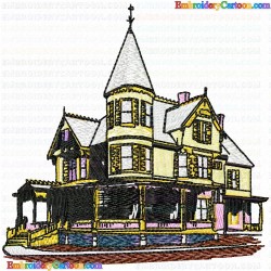 Houses Bulding 64 Embroidery Design