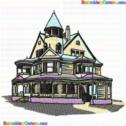 Houses Bulding 66 Embroidery Design