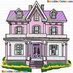 Houses Bulding 67 Embroidery Design