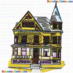 Houses Bulding 68 Embroidery Design