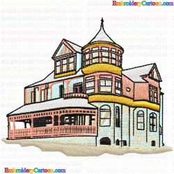 Houses Bulding 69 Embroidery Design