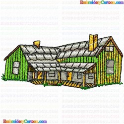 Houses Bulding 6 Embroidery Design