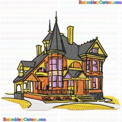 Houses Bulding 73 Embroidery Design