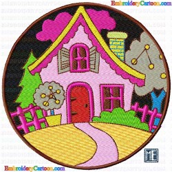 Houses Bulding 80 Embroidery Design