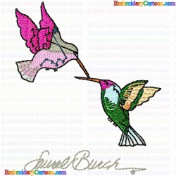 Hummingbirds 8 Embroidery Design