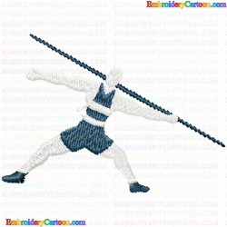 Javelin Throw 1 Embroidery Design