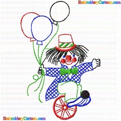 Joker Clowns 13 Embroidery Design