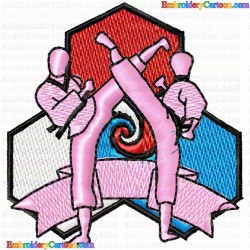 Karate 27 Embroidery Design