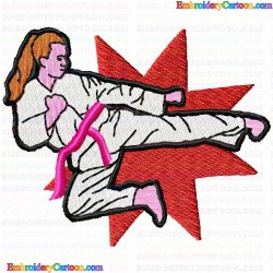 Karate 2 Embroidery Design