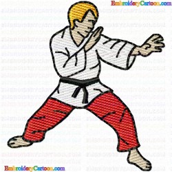 Karate 30 Embroidery Design