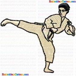 Karate 32 Embroidery Design