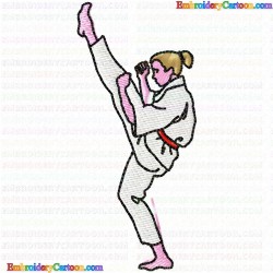 Karate 3 Embroidery Design