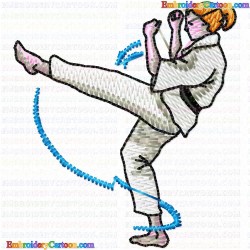 Karate 5 Embroidery Design