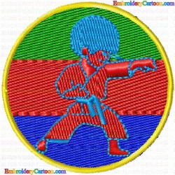 Karate 7 Embroidery Design