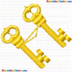 Keys 1 Embroidery Design