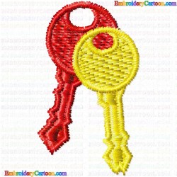 Keys 7 Embroidery Design