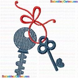 Keys 9 Embroidery Design