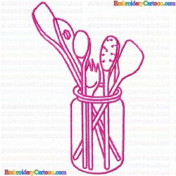 Kitchen and Tools Equipment 4 Embroidery Design