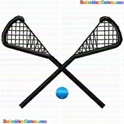 Lacrosse 5 Embroidery Design