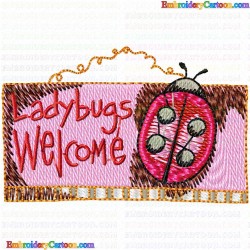 Lady Bugs 16 Embroidery Design