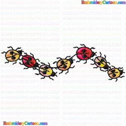 Lady Bugs 29 Embroidery Design