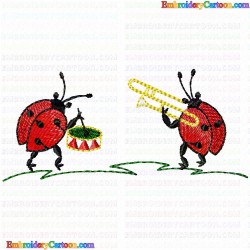 Lady Bugs 2 Embroidery Design