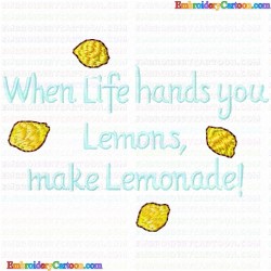 Lemons 8 Embroidery Design