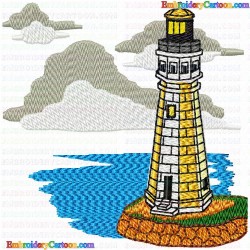 Lighthouse 10 Embroidery Design