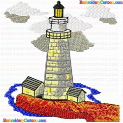 Lighthouse 16 Embroidery Design