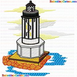 Lighthouse 19 Embroidery Design