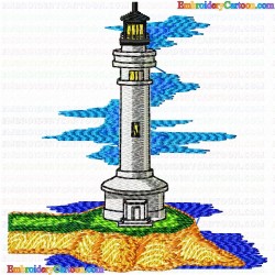 Lighthouse 23 Embroidery Design