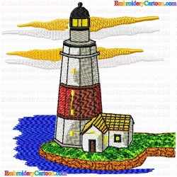 Lighthouse 24 Embroidery Design