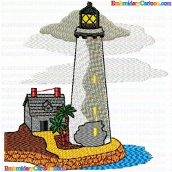 Lighthouse 27 Embroidery Design