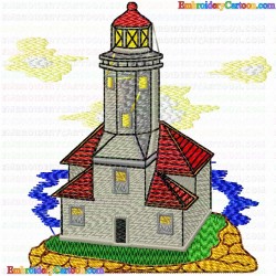 Lighthouse 28 Embroidery Design