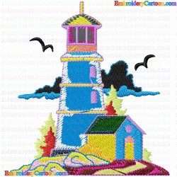 Lighthouse 35 Embroidery Design