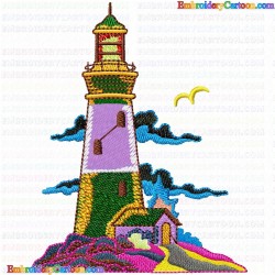 Lighthouse 37 Embroidery Design