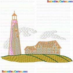 Lighthouse 3 Embroidery Design