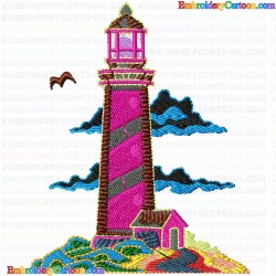 Lighthouse 44 Embroidery Design