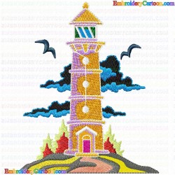 Lighthouse 46 Embroidery Design