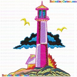 Lighthouse 47 Embroidery Design