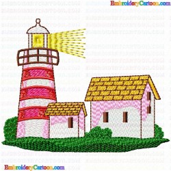 Lighthouse 4 Embroidery Design