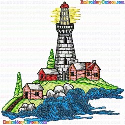 Lighthouse 8 Embroidery Design