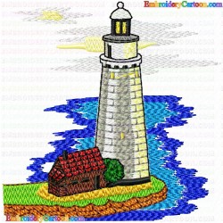 Lighthouse 9 Embroidery Design