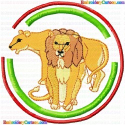 Lion 14 Embroidery Design