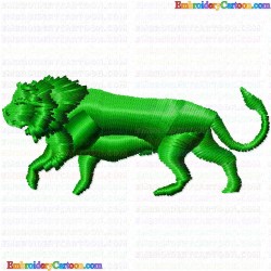 Lion 19 Embroidery Design