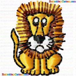 Lion 32 Embroidery Design