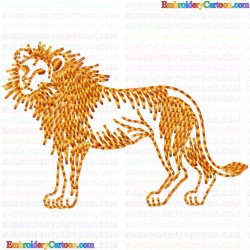 Lion 5 Embroidery Design