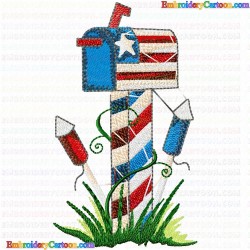 Mailbox 50 Embroidery Design