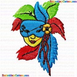 Masks 1 Embroidery Design