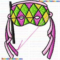 Masks 2 Embroidery Design